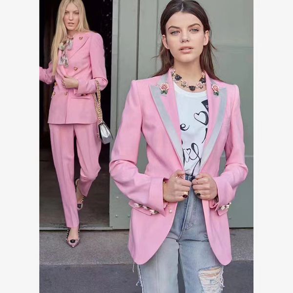 women suits designer clothes blazers slim waist spring new released a198, White;black
women suits designer clothes blazers slim waist spring new released a198, White;black