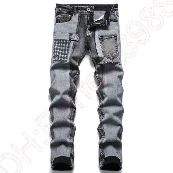 new jeans chino pants pant men's trousers stretch close-fitting slacks washed straight skinny embroidery patchwork ripped mens trend br, Blue
new jeans chino pants pant men's trousers stretch close-fitting slacks washed straight skinny embroidery patchwork ripped mens trend br, Blue