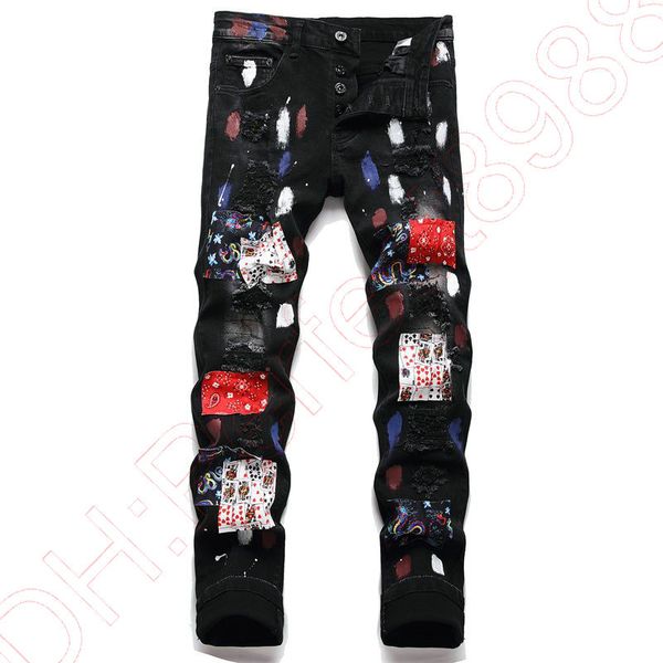 new jeans chino pants pant men's trousers stretch close-fitting slacks washed straight skinny embroidery patchwork ripped mens trend br, Blue
new jeans chino pants pant men's trousers stretch close-fitting slacks washed straight skinny embroidery patchwork ripped mens trend br, Blue