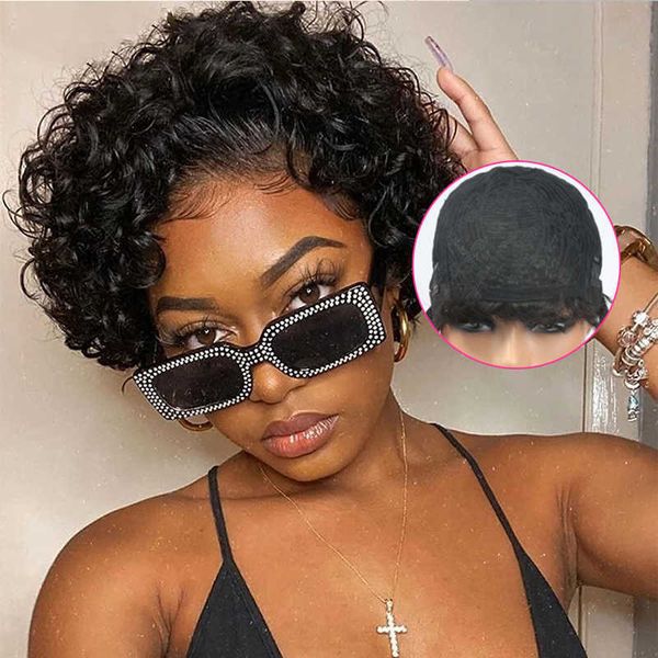 lace wigs 200% pixie cut wig short bob water wave curly human hair deep frontal for women remy 230106, Black;brown
lace wigs 200% pixie cut wig short bob water wave curly human hair deep frontal for women remy 230106, Black;brown