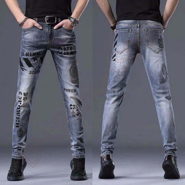 new jeans chino pants pant men's trousers stretch close-fitting slacks washed straight skinny embroidery patchwork ripped mens trend br, Blue
new jeans chino pants pant men's trousers stretch close-fitting slacks washed straight skinny embroidery patchwork ripped mens trend br, Blue