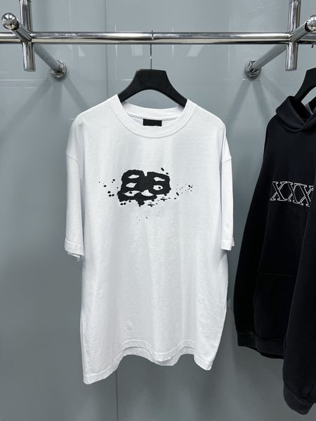 spring and summer bb hand-painted graffiti print pullover round neck loose worn hole couple t-shirt, White;black
spring and summer bb hand-painted graffiti print pullover round neck loose worn hole couple t-shirt, White;black