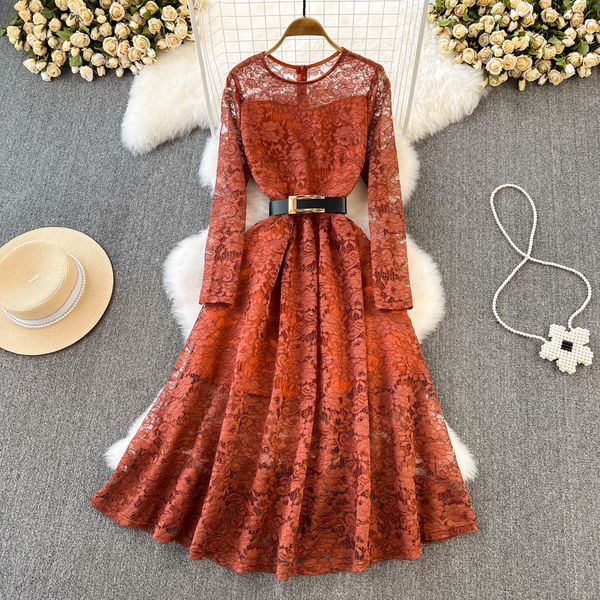 autumn winter elegant women casual dresses o-neck midi dress vintage lady lace mesh patchwork dress wedding party evening dress 2023, Black;gray
autumn winter elegant women casual dresses o-neck midi dress vintage lady lace mesh patchwork dress wedding party evening dress 2023, Black;gray