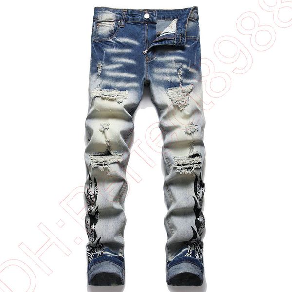 new jeans chino pants pant men's trousers stretch close-fitting slacks washed straight skinny embroidery patchwork ripped mens trend br, Blue
new jeans chino pants pant men's trousers stretch close-fitting slacks washed straight skinny embroidery patchwork ripped mens trend br, Blue