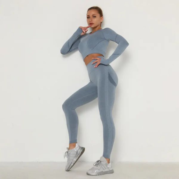 long sleeves yoga outfits new fashionable comfortable seamless butt leggings set s-xl, White;red
long sleeves yoga outfits new fashionable comfortable seamless butt leggings set s-xl, White;red