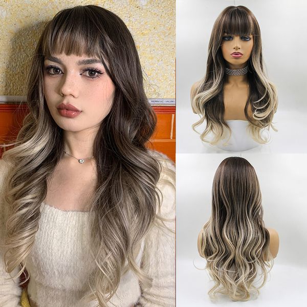 brown ash ombre synthetic wigs with bangs long wavy wig for black women natural wave synthetic hair daily party cosplay wigsfactory direct
brown ash ombre synthetic wigs with bangs long wavy wig for black women natural wave synthetic hair daily party cosplay wigsfactory direct