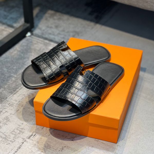 designer sandals men's slipper calfskin lzmir sandals fashion beach outdoor slippers, Black
designer sandals men's slipper calfskin lzmir sandals fashion beach outdoor slippers, Black
