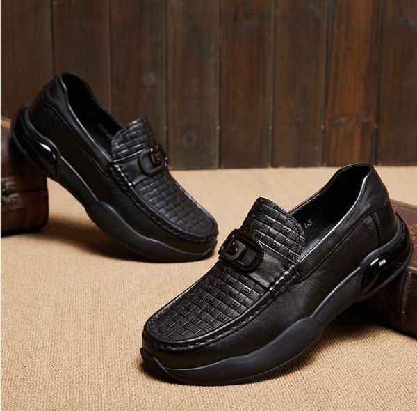 2023 new spring leather foot men's casual shoes thick-soled embossed comfortable warm men's air cushion shoes, Black
2023 new spring leather foot men's casual shoes thick-soled embossed comfortable warm men's air cushion shoes, Black
