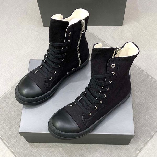 designer boots for men women rick denim canvas ankle low boot punk grunge chunky combat booties owe winter shoes 35-47, Black
designer boots for men women rick denim canvas ankle low boot punk grunge chunky combat booties owe winter shoes 35-47, Black