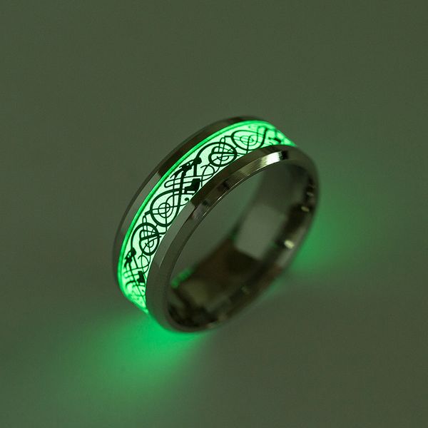titanium steel dragon pattern luminous band ring fluorescent ring european and american ring wholesale, Silver
titanium steel dragon pattern luminous band ring fluorescent ring european and american ring wholesale, Silver
