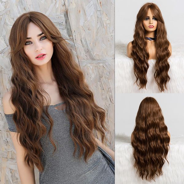 long wavy brown wig with bangs synthetic wigs for black women heat resistant fiber hair daily cosplay party natural wave wigsfactory direct
long wavy brown wig with bangs synthetic wigs for black women heat resistant fiber hair daily cosplay party natural wave wigsfactory direct