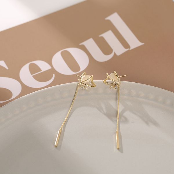 women's long butterfly dangle earrings fashion gold plated stud earrings wholesale, Silver
women's long butterfly dangle earrings fashion gold plated stud earrings wholesale, Silver