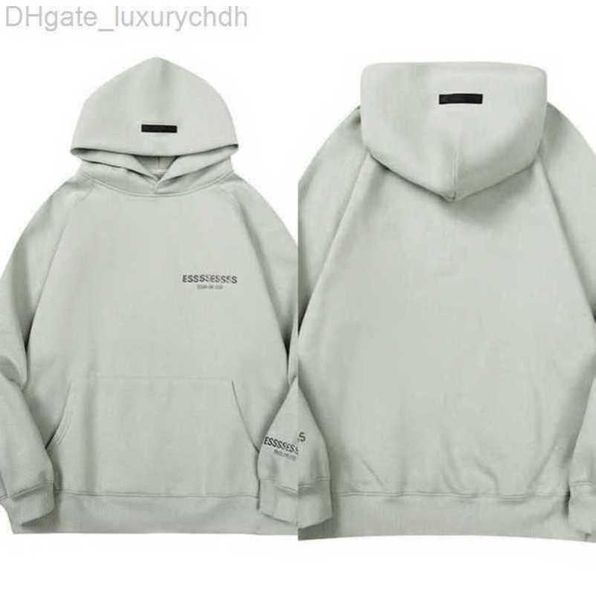 luxury men's sweatshirts esss jackets hoodies men women chest letter pullover hooded hip hop loose sweatshirt sweater casual couple co, Black;brown