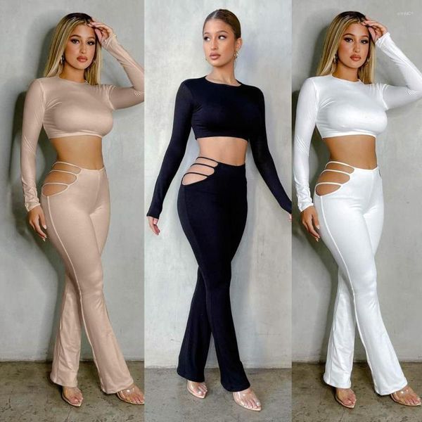 women's t shirts autumn european and american tight-fitting solid color hollow women's two-piece female, White
women's t shirts autumn european and american tight-fitting solid color hollow women's two-piece female, White