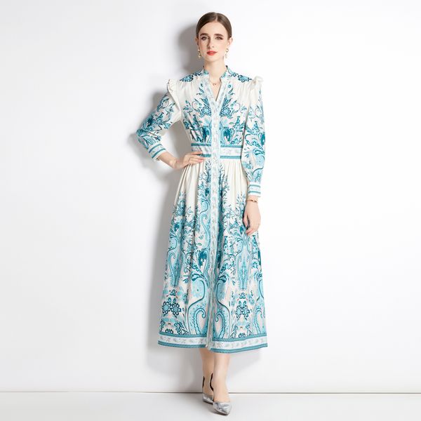 2023 luxury fashion floral maxi dress women vacation long sleeve v-neck bohemian designer dresses ladies high waist slim a-line frocks sprin, Black;gray
2023 luxury fashion floral maxi dress women vacation long sleeve v-neck bohemian designer dresses ladies high waist slim a-line frocks sprin, Black;gray