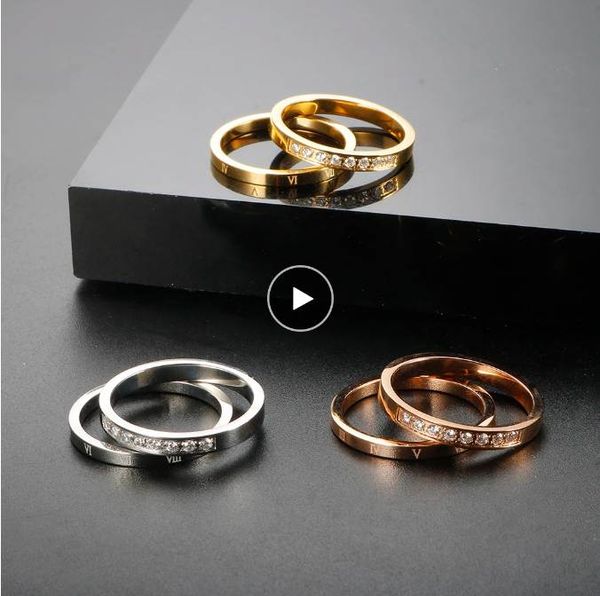 2 in 1 ring set stainless steel gold color cubic zirconia lover couple finger rings for women men roman numerals crystal jewelry, Silver
2 in 1 ring set stainless steel gold color cubic zirconia lover couple finger rings for women men roman numerals crystal jewelry, Silver