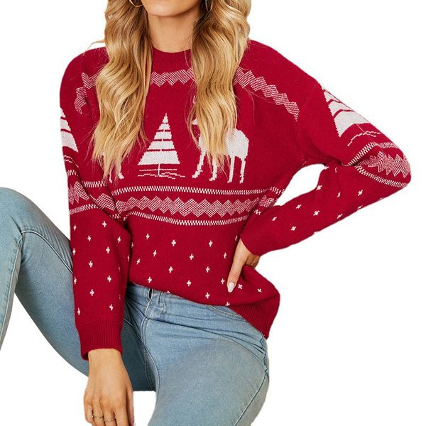 pullover women's sweaters casual lady jacquard knitted blouse new year with long sleeves rib stiches cuff fall winter christmass loose, White;black
pullover women's sweaters casual lady jacquard knitted blouse new year with long sleeves rib stiches cuff fall winter christmass loose, White;black