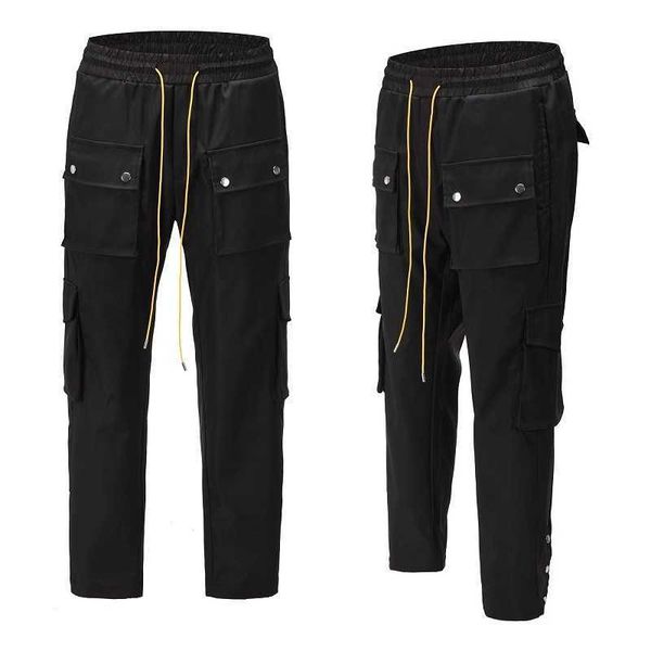 2023 new men's pants north american high street brand rhude same multi pocket button overalls fashion women's casual loose straigh, Black
2023 new men's pants north american high street brand rhude same multi pocket button overalls fashion women's casual loose straigh, Black