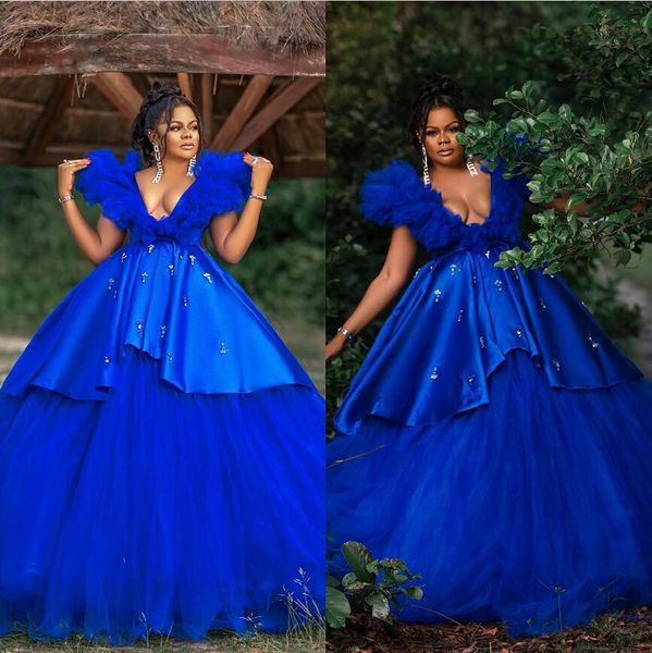 fashion blue ball gown prom dresses satin v neck beads sequins formal evening occasion gowns for black girls
fashion blue ball gown prom dresses satin v neck beads sequins formal evening occasion gowns for black girls