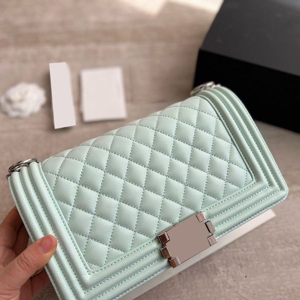 classic flap womens boy caviar leather bags green silver meatl hardware chain strap crossbody shoulder medium purse large capacity outdoor s
classic flap womens boy caviar leather bags green silver meatl hardware chain strap crossbody shoulder medium purse large capacity outdoor s