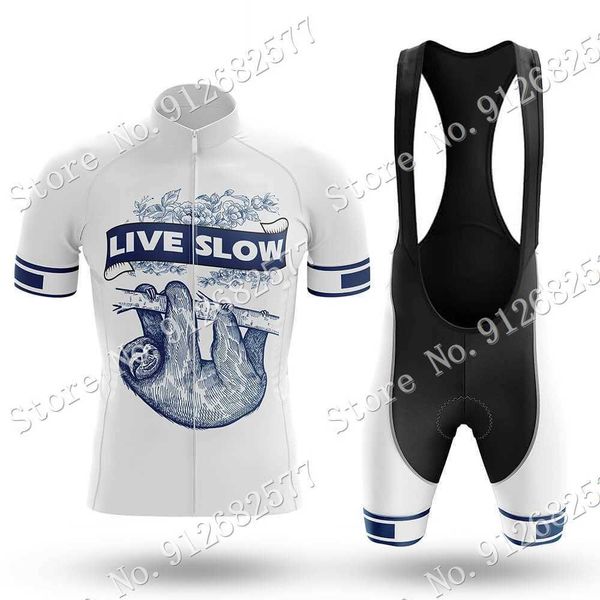 live slow sloth cycling jersey set 2022 summer white bicycle clothing men's bike shirt suit bib shorts mtb maillot culotte, Black;red
live slow sloth cycling jersey set 2022 summer white bicycle clothing men's bike shirt suit bib shorts mtb maillot culotte, Black;red