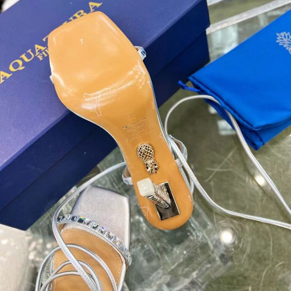 diamond high aquazzura heel sandals leather crystal decoration .5cm slimhigh heels luxury designer wedding shoes women's leggings lac, Black
diamond high aquazzura heel sandals leather crystal decoration .5cm slimhigh heels luxury designer wedding shoes women's leggings lac, Black