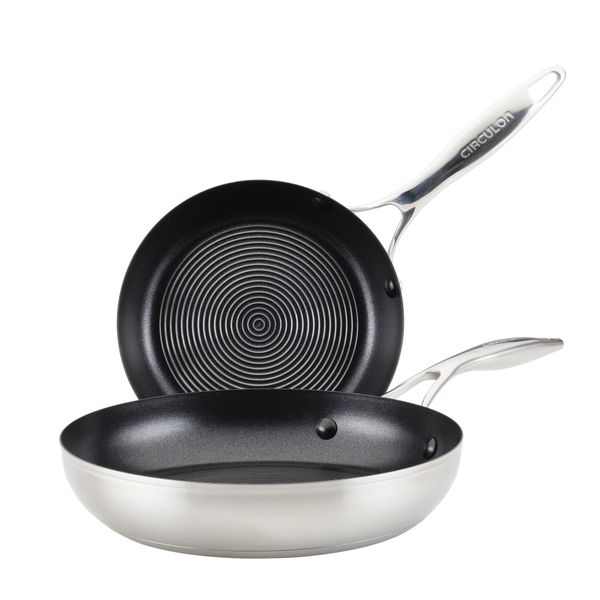 circulon 2pc stainless steel frying pan set with steelshield hybrid stainless and nonstick technology silver
circulon 2pc stainless steel frying pan set with steelshield hybrid stainless and nonstick technology silver