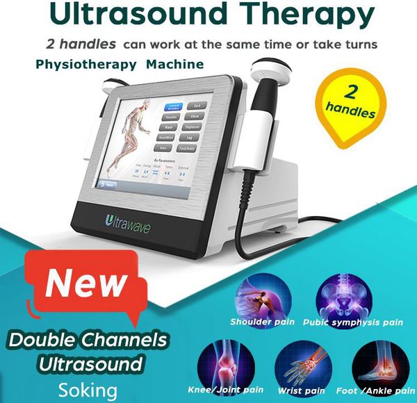 double channels ultrasound massage machine health physiotherapy ultrasonic shockwave therapy high intensity focused ultrawave for pain relie
double channels ultrasound massage machine health physiotherapy ultrasonic shockwave therapy high intensity focused ultrawave for pain relie