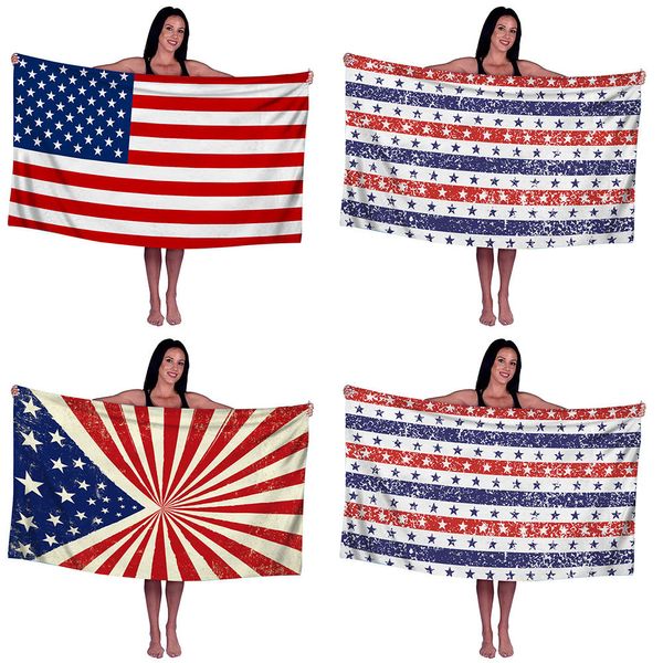 

microfiber beach towel american flag bath towels digital printing sunscreen soft absorbent various patterns df006