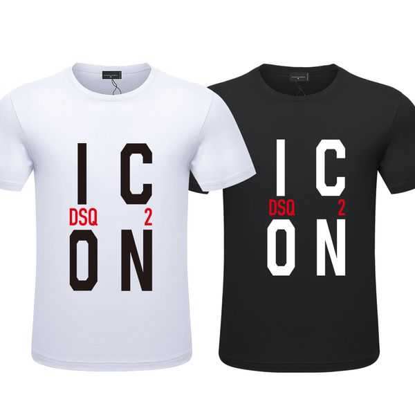 dsq2 men's t shirts summer style icon letter design casual o-neck short sleeve tees color white black 00385
dsq2 men's t shirts summer style icon letter design casual o-neck short sleeve tees color white black 00385