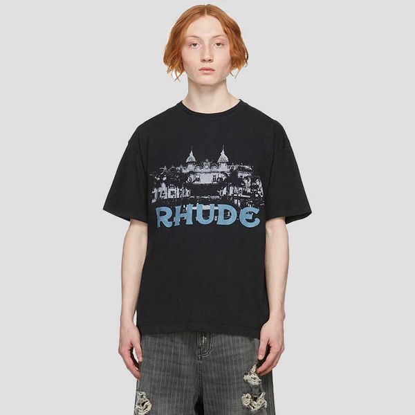 2023 new men's t shirt north american high street brand rhude casino tee european castle print summer women's short sleeve fashion, White;black
2023 new men's t shirt north american high street brand rhude casino tee european castle print summer women's short sleeve fashion, White;black