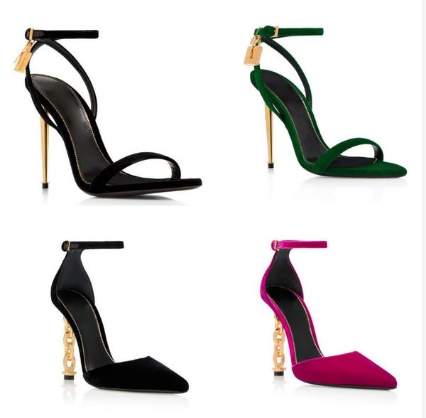 luxury summer brands tomfords sandals shoes gold chain lin padlock pointy naked pumps stiletto heels wedding party wedding with box and dust, Black
luxury summer brands tomfords sandals shoes gold chain lin padlock pointy naked pumps stiletto heels wedding party wedding with box and dust, Black