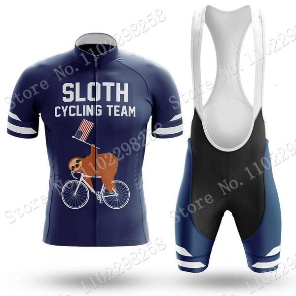 sloth usa national team 2022 cycling jersey set blue clothing road bike shirts suit bicycle bib shorts mtb ropa maillot, Black;red
sloth usa national team 2022 cycling jersey set blue clothing road bike shirts suit bicycle bib shorts mtb ropa maillot, Black;red
