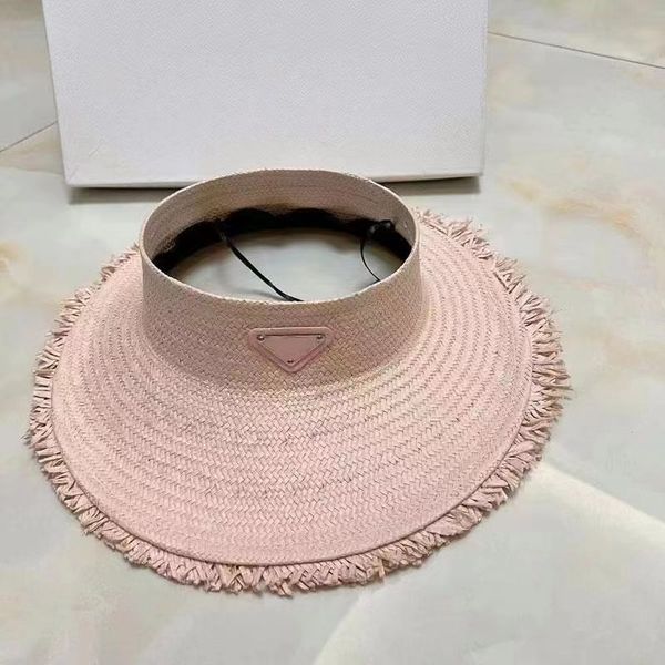 2022 designer empty visor straw hat fashion outdoor travel caps men women sun hats, Blue;gray
2022 designer empty visor straw hat fashion outdoor travel caps men women sun hats, Blue;gray