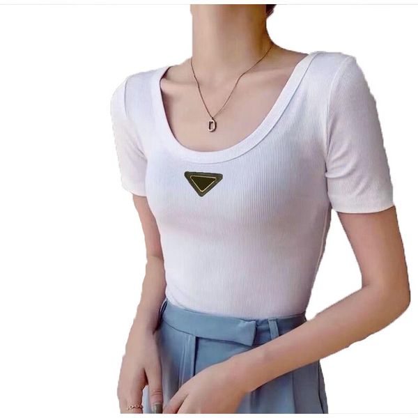 fashion designers womens short sleeved t shirt summer street beach comfortable breathable women knitted t shirt white round neck triangle lo
fashion designers womens short sleeved t shirt summer street beach comfortable breathable women knitted t shirt white round neck triangle lo