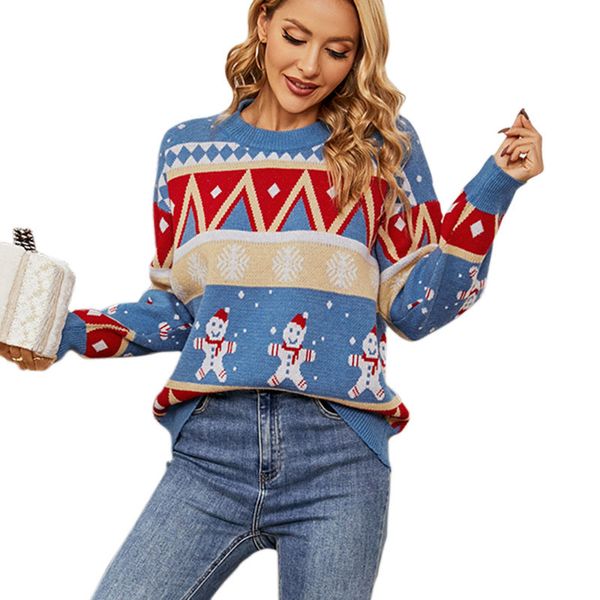 new year pullover women's sweaters casual lady snowflake jacquard knitted blouse with long sleeves rib stiches cuff fall winter christ, White;black
new year pullover women's sweaters casual lady snowflake jacquard knitted blouse with long sleeves rib stiches cuff fall winter christ, White;black