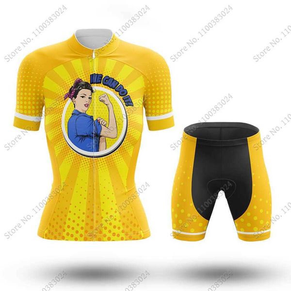 2023 we-can-do-it cycling jersey set yellow women clothing summer road bike shirts suit bicycle bib shorts mtb ropa maillot, Black;red
2023 we-can-do-it cycling jersey set yellow women clothing summer road bike shirts suit bicycle bib shorts mtb ropa maillot, Black;red