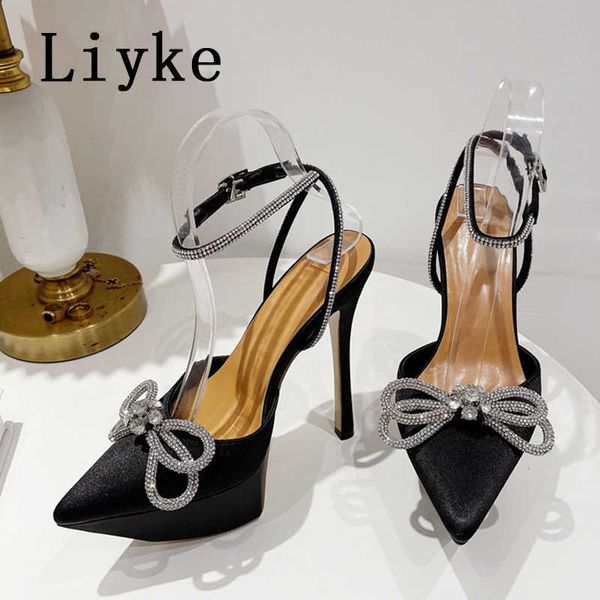 rhinestones ankle strap high heels platform shoes women pumps crystal bowknot satin elegant party sandals stiletto 0129, Black
rhinestones ankle strap high heels platform shoes women pumps crystal bowknot satin elegant party sandals stiletto 0129, Black
