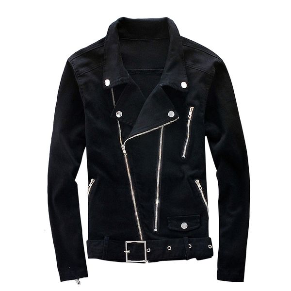 men's jackets aboorun biker denim men multi zipper belt jeans punk slim fit streetwear outwear male r2457 230130, Black;brown
men's jackets aboorun biker denim men multi zipper belt jeans punk slim fit streetwear outwear male r2457 230130, Black;brown