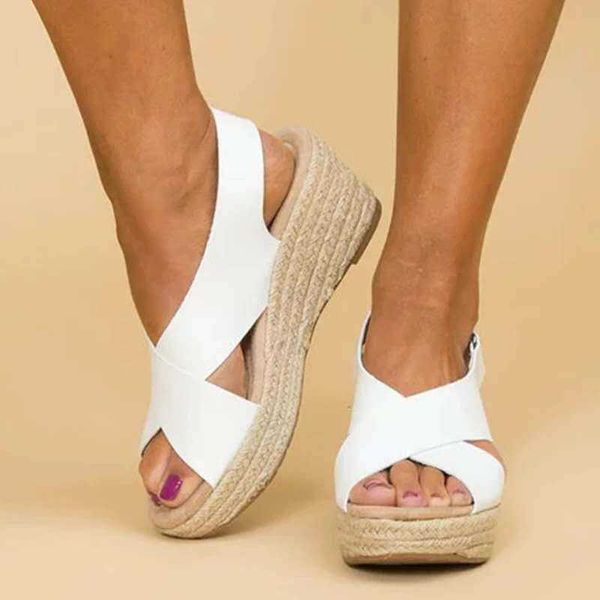 2022 summer new wedge sandals large size retro rome shoes ladies platform casual comforty cross high heels sandalias de mujer 0130, Black
2022 summer new wedge sandals large size retro rome shoes ladies platform casual comforty cross high heels sandalias de mujer 0130, Black