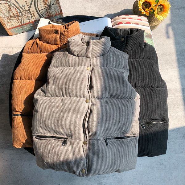 men's jackets corduroy vest man autumn and winter thickened warm leisure down cottonpadded coat 230130, Black;brown
men's jackets corduroy vest man autumn and winter thickened warm leisure down cottonpadded coat 230130, Black;brown