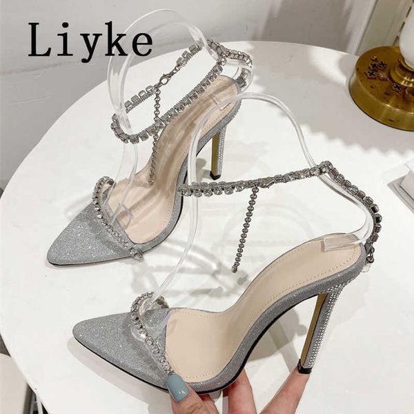 2023 new pointed toe women's sandals fashion cystal rhinestone chain strap summer high heels party prom shoes silver 0129, Black
2023 new pointed toe women's sandals fashion cystal rhinestone chain strap summer high heels party prom shoes silver 0129, Black