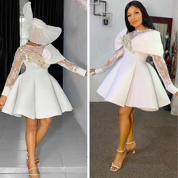 cute short white homecoming party dress long sleeves puffy skirt a line women lace mini dresses custom made with appliques beaded, Blue;pink
cute short white homecoming party dress long sleeves puffy skirt a line women lace mini dresses custom made with appliques beaded, Blue;pink