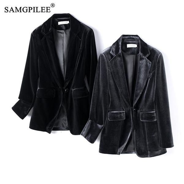 womens suits blazers jacket for women spring and autumn one button gold velvet pocket turn down collar woman blazer 4xl 230130, White;black
womens suits blazers jacket for women spring and autumn one button gold velvet pocket turn down collar woman blazer 4xl 230130, White;black