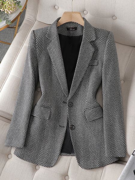 womens suits blazers women coffee gray stripe formal blazer office ladies female long sleeve single breasted straight business jacket coat 2, White;black
womens suits blazers women coffee gray stripe formal blazer office ladies female long sleeve single breasted straight business jacket coat 2, White;black
