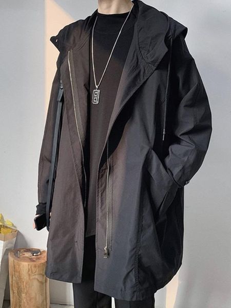men's trench coats windbreaker mid-length spring autumn coat hooded jacket korean trend handsome preppy cape cloak punk streetwear 2301, Tan;black
men's trench coats windbreaker mid-length spring autumn coat hooded jacket korean trend handsome preppy cape cloak punk streetwear 2301, Tan;black
