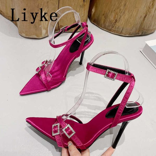 ankle crystal buckle ladies sandals pointed toe stripper high heels women party wedding banquet shoes sandalias mujer 0129, Black
ankle crystal buckle ladies sandals pointed toe stripper high heels women party wedding banquet shoes sandalias mujer 0129, Black