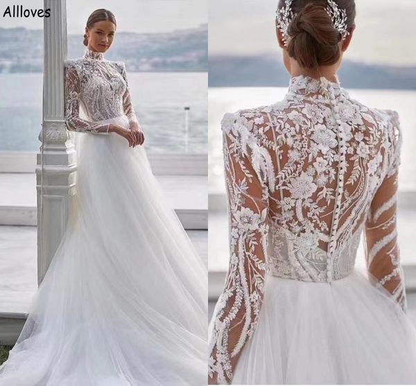unique lace high collar a line wedding dresses for women with long sleeves sheer modest boho garden bridal robe de soiree tulle skirt plus s, White
unique lace high collar a line wedding dresses for women with long sleeves sheer modest boho garden bridal robe de soiree tulle skirt plus s, White