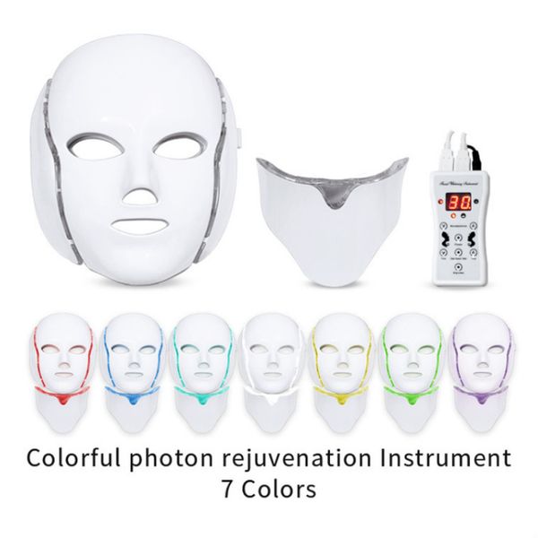 7 color led light therapy face beauty machine neck mask with microcurrent for skin whitening#201
7 color led light therapy face beauty machine neck mask with microcurrent for skin whitening#201