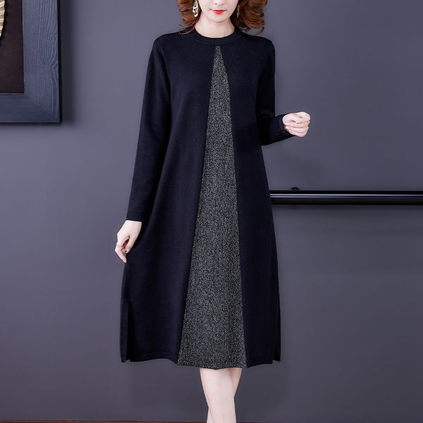 casual dresses winter black patchwork wool sweater midi dress autumn women vintage knitted pullovers elegant bodycon sweaters jumpers 230130, Black;gray
casual dresses winter black patchwork wool sweater midi dress autumn women vintage knitted pullovers elegant bodycon sweaters jumpers 230130, Black;gray